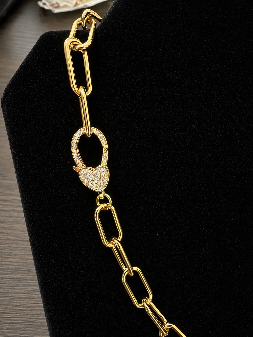 Amour Lock Paperclip Necklace