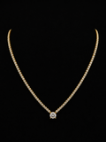Tennis necklace with stud