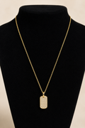 Classic Pavé Tag Necklace
